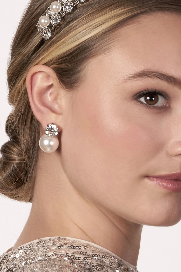 Elizabeth Bower Duet Stud イヤリング シルバー Elizabeth Bower Duet Stud イヤリング シルバー JULIEBRIDAL